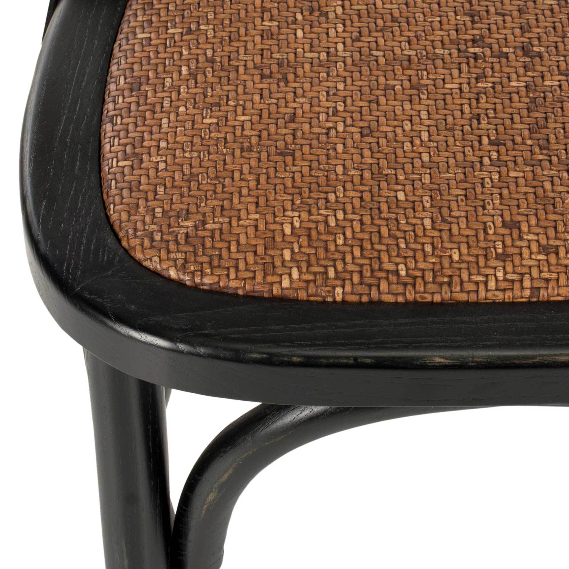 Elisabeth X Back Farmhouse Side Chair Distressed Hickory (Set of 2)