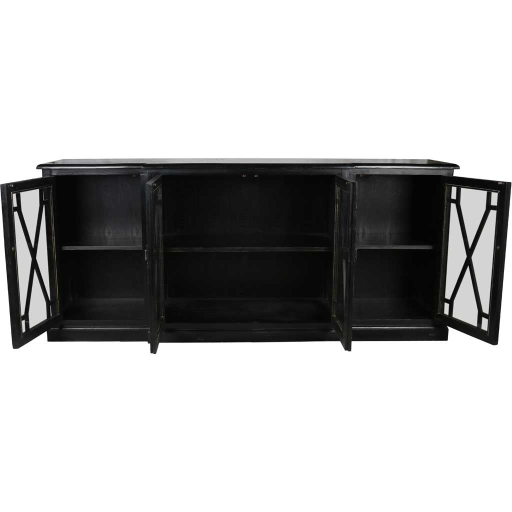 Caprice 4 Door Sideboard Black