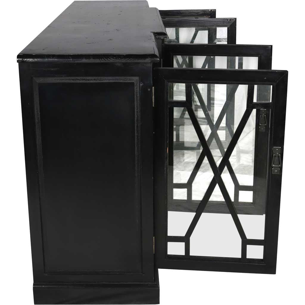 Caprice 4 Door Sideboard Black
