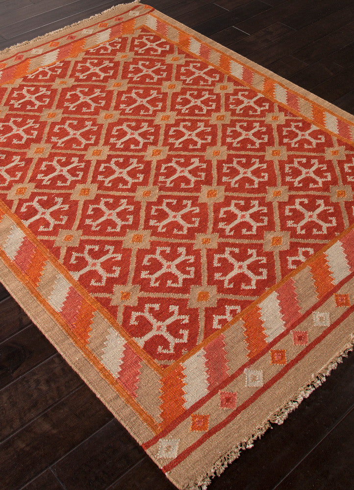 Anatolia Wings Mars Red/Medium Peach Area Rug