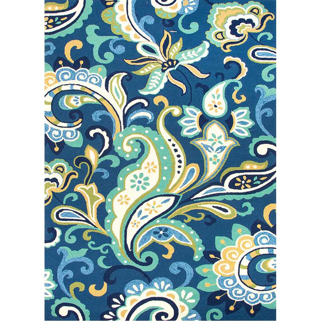 Barcelona Calico Blue Area Rug