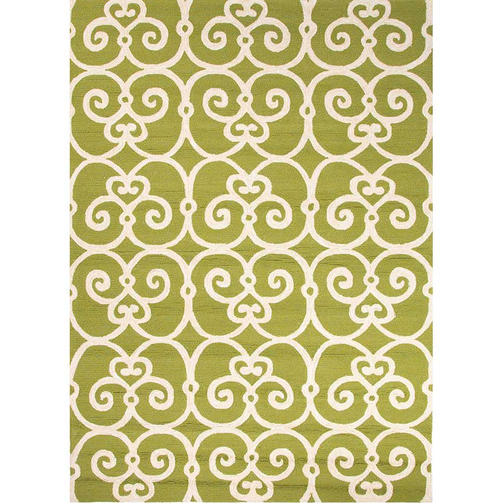 Barcelona Ironwork Green/White Area Rug