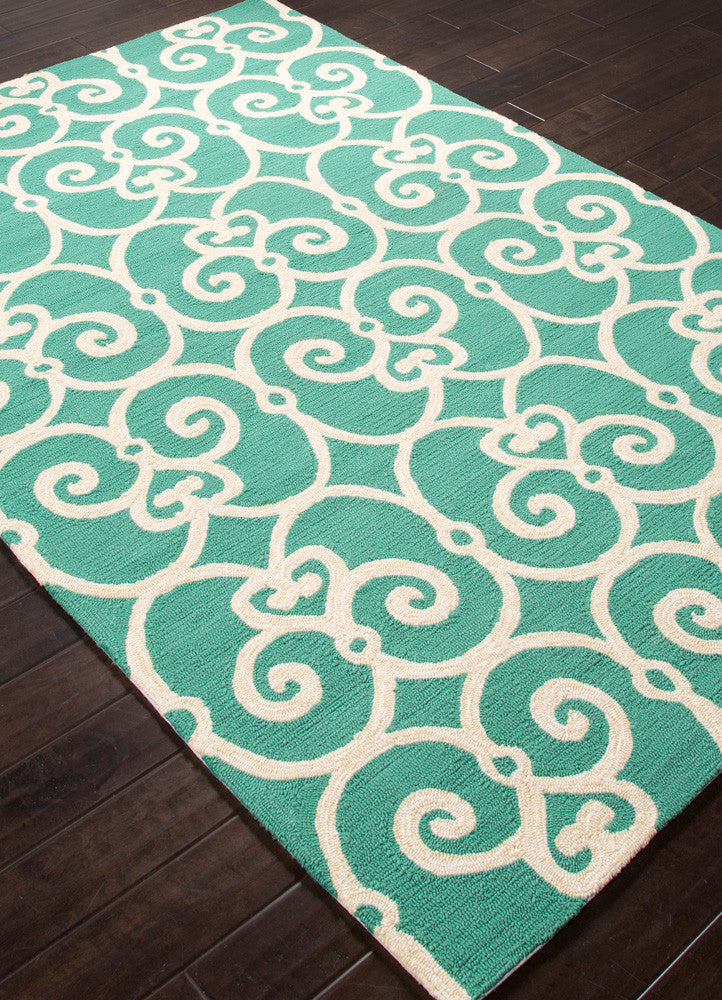 Barcelona Ironwork Blue/White Area Rug