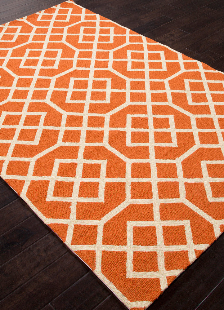 Barcelona Belvedere Orange/White Area Rug