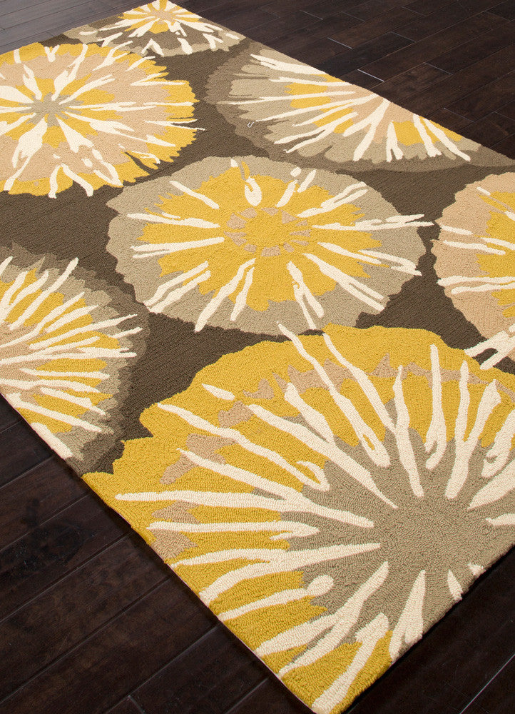 Barcelona Starburst Gray/Yellow Area Rug