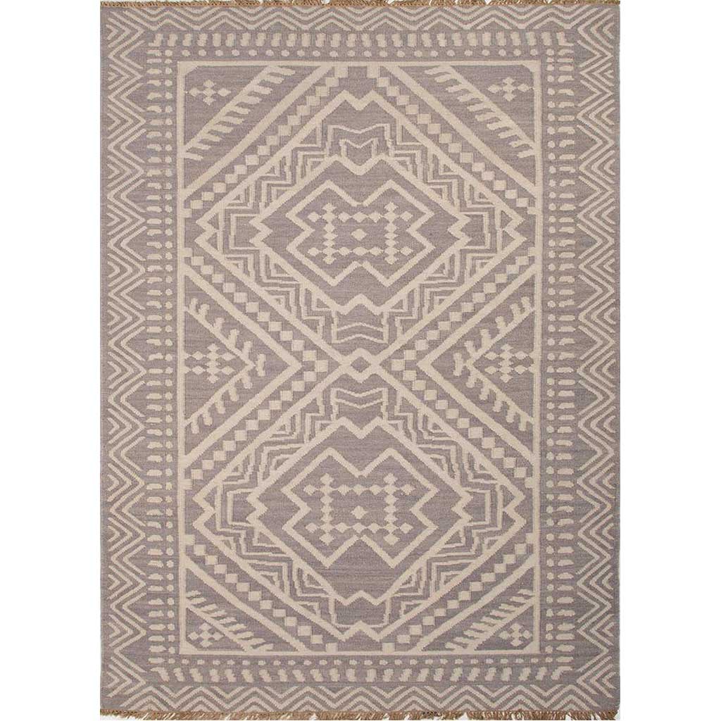 Batik Yao Medium Gray/Floral White Area Rug