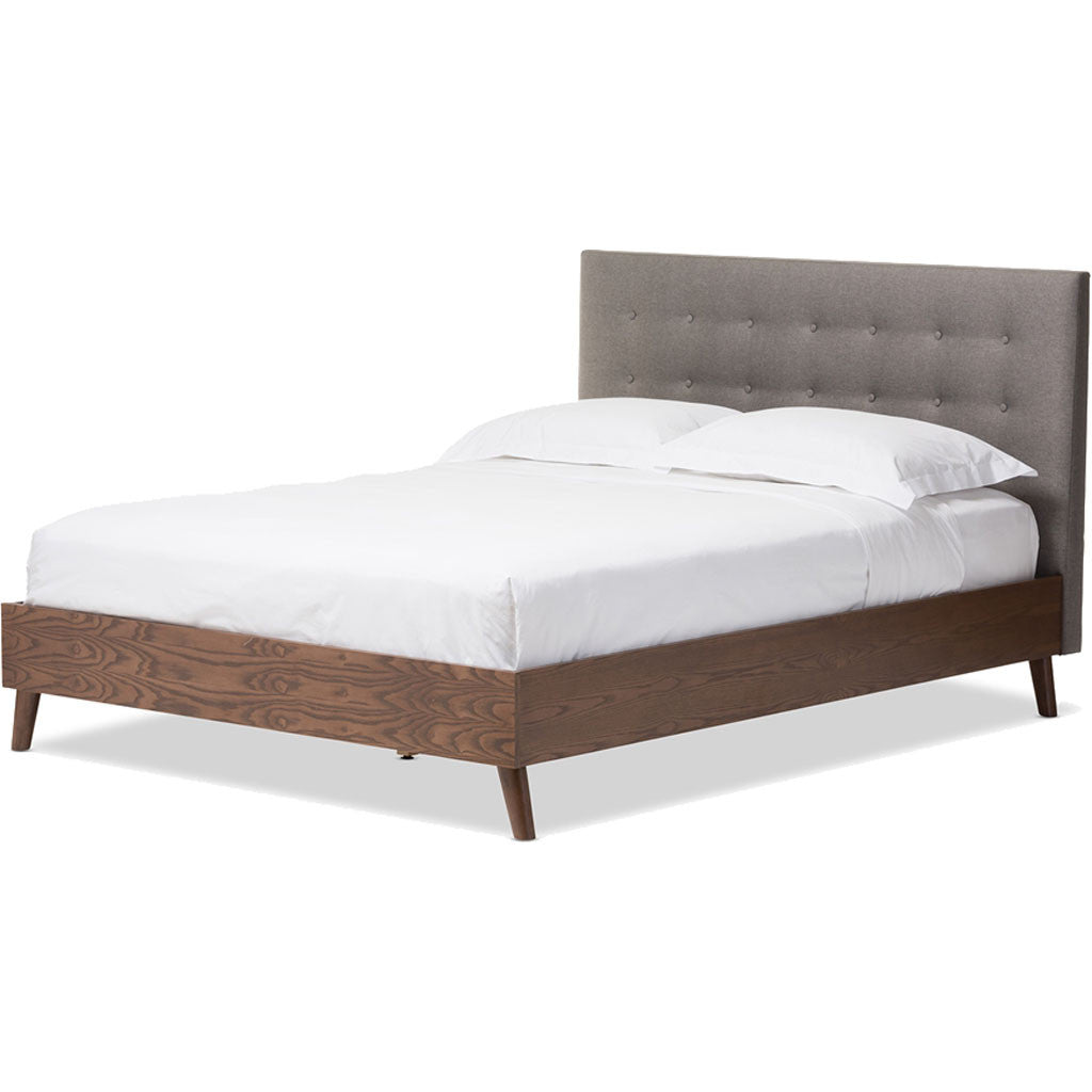 Alan Platform Bed Gray