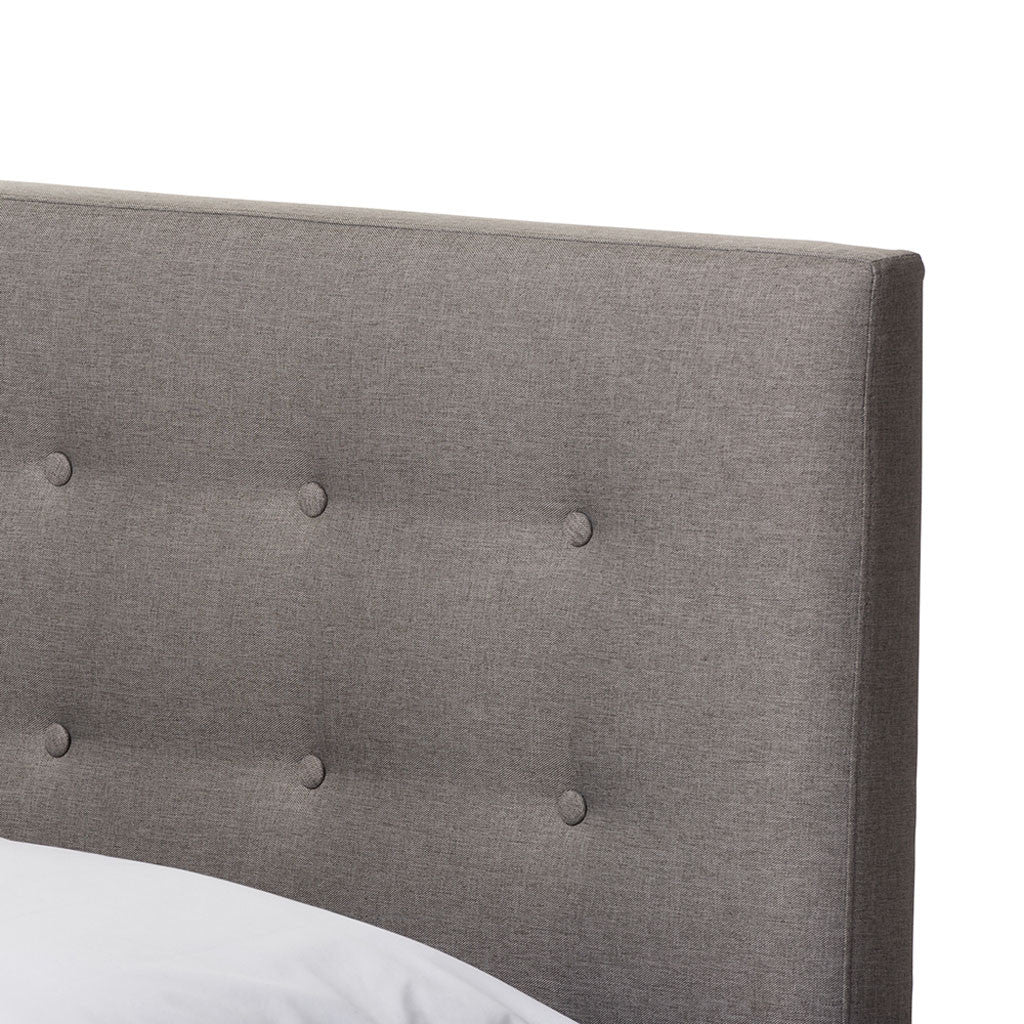 Alan Platform Bed Gray