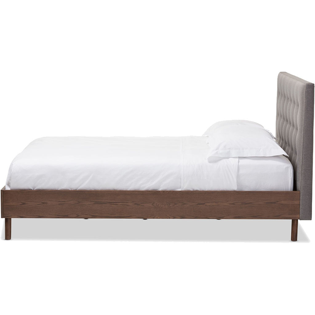 Alan Platform Bed Gray