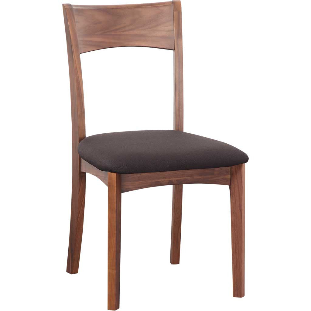 Florent Dining Chair Walnut Black Seat (Set of 2)