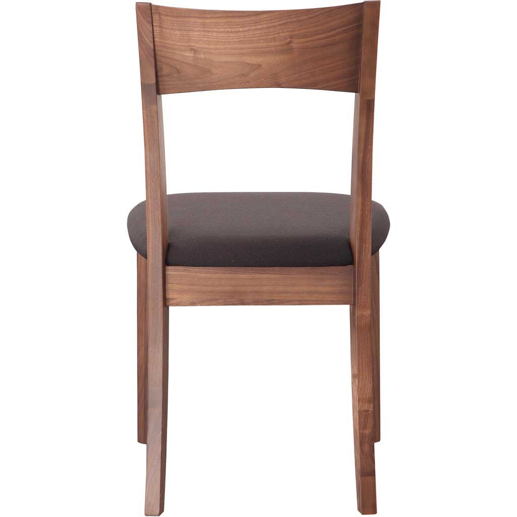 Florent Dining Chair Walnut Black Seat (Set of 2)