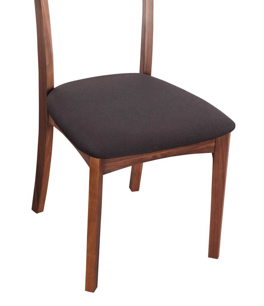 Florent Dining Chair Walnut Black Seat (Set of 2)