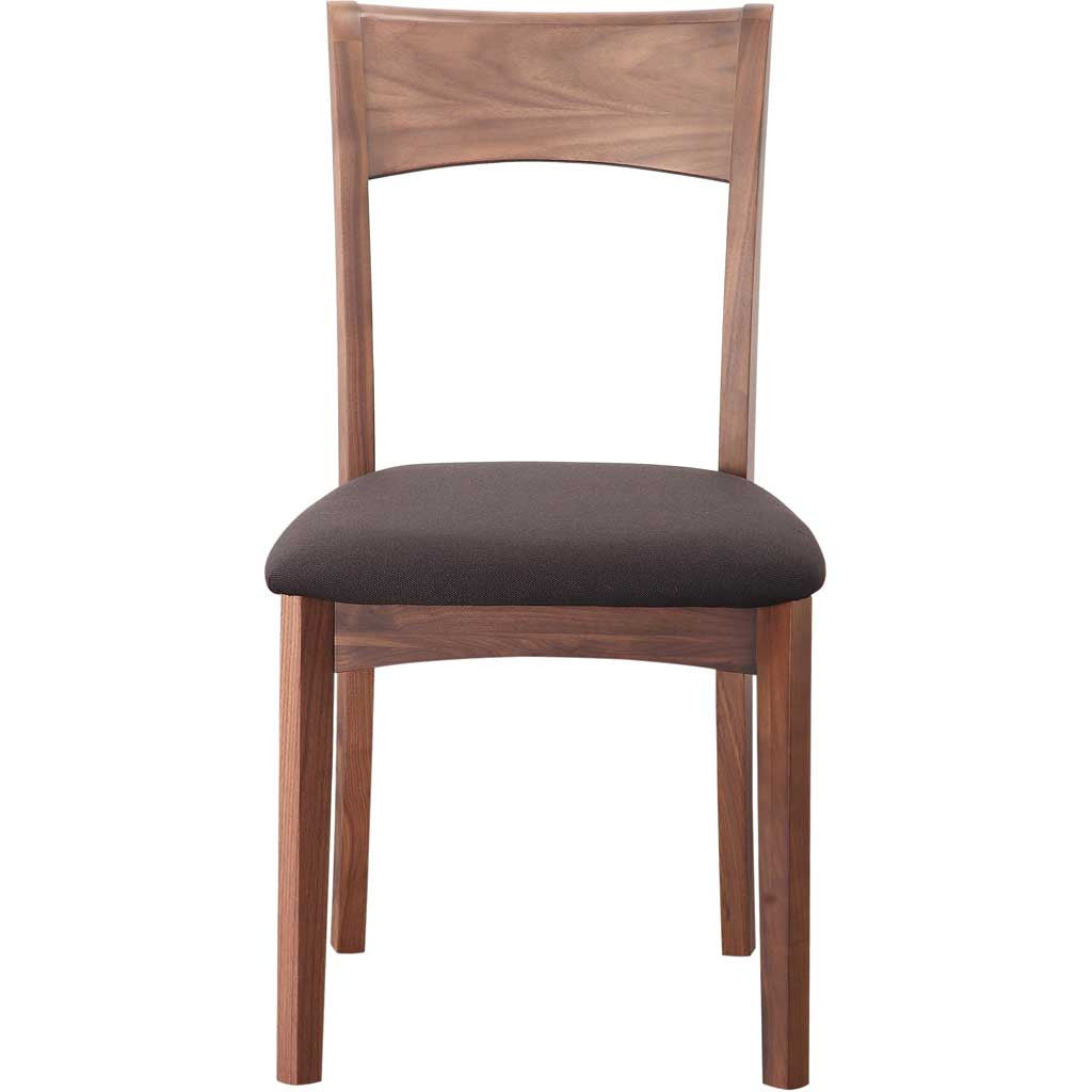 Florent Dining Chair Walnut Black Seat (Set of 2)