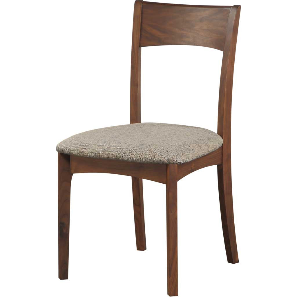 Florent Dining Chair Walnut Gray Seat (Set of 2)