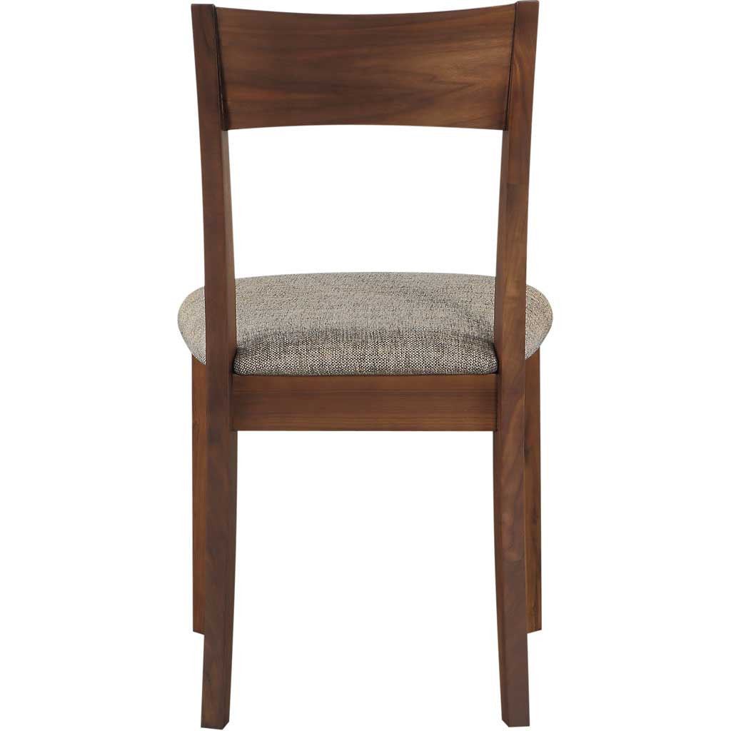 Florent Dining Chair Walnut Gray Seat (Set of 2)