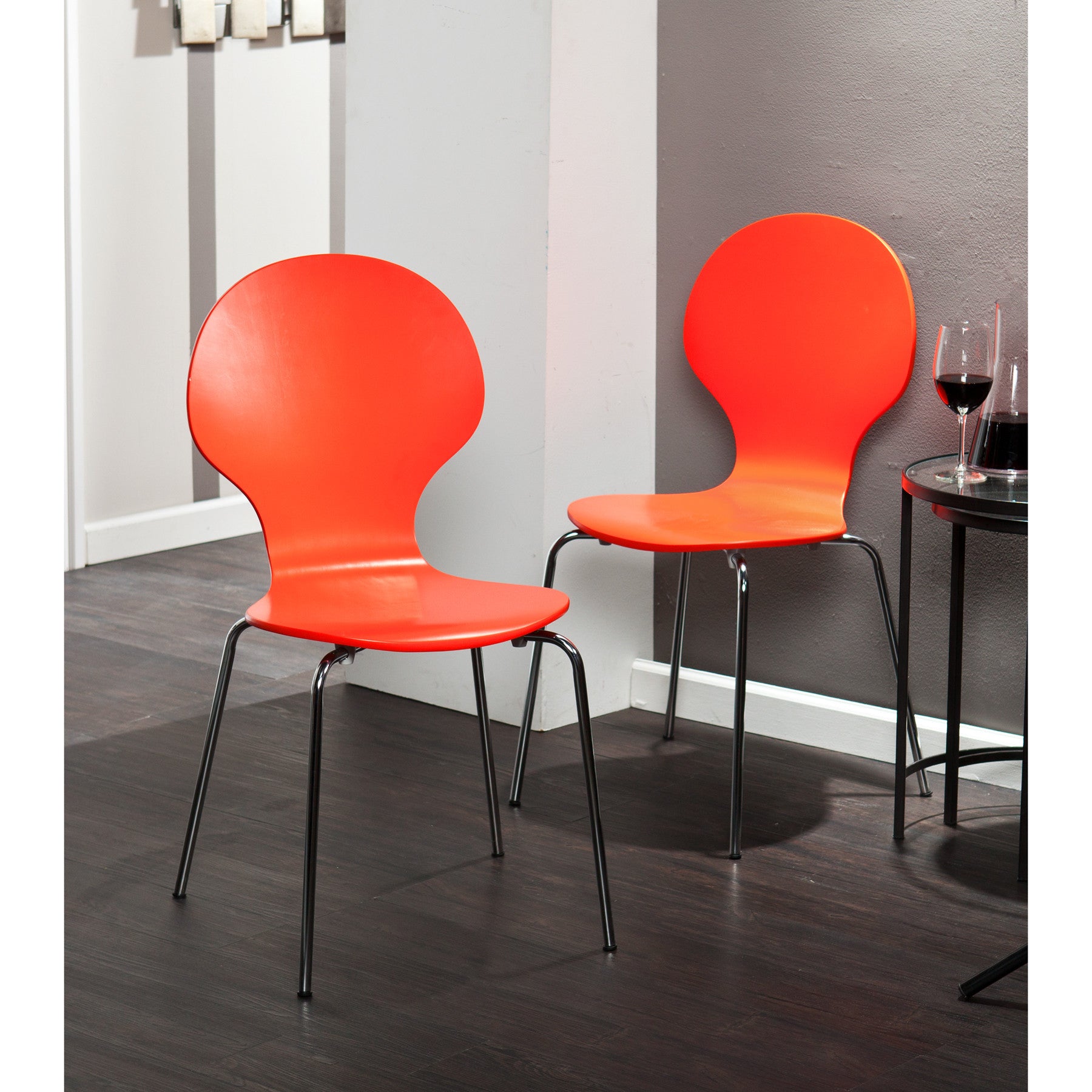 Conbie Chair Red/Orange (Set of 2)