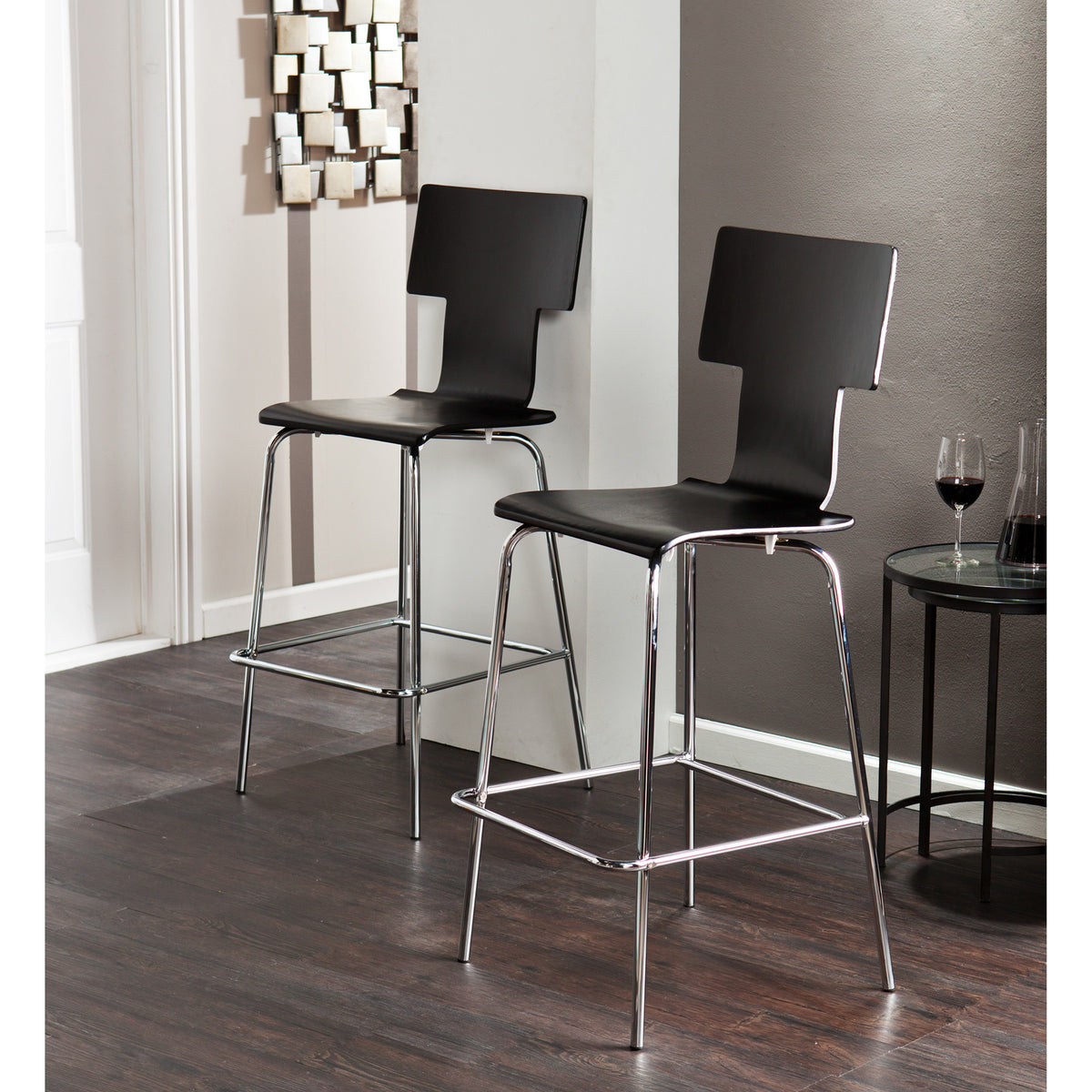Tebrack Barstool Black (Set of 2)