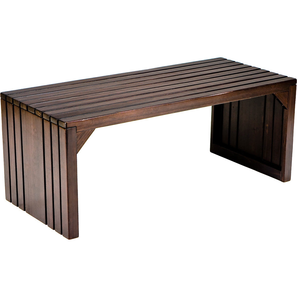 Slat Wood Bench/Table Espresso