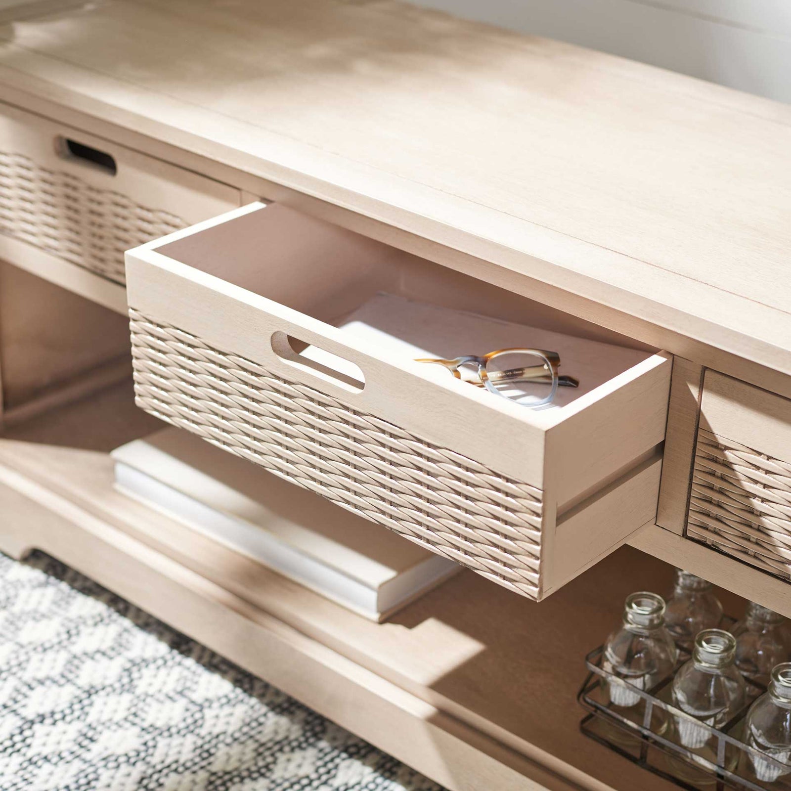 Lali 3 Drawer Storage Bench Sand