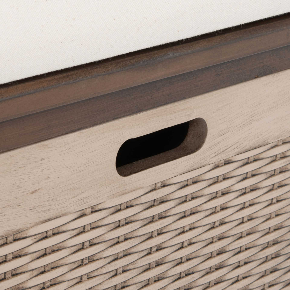 Lali 2 Drawer/Cushion Storage Bench Brown