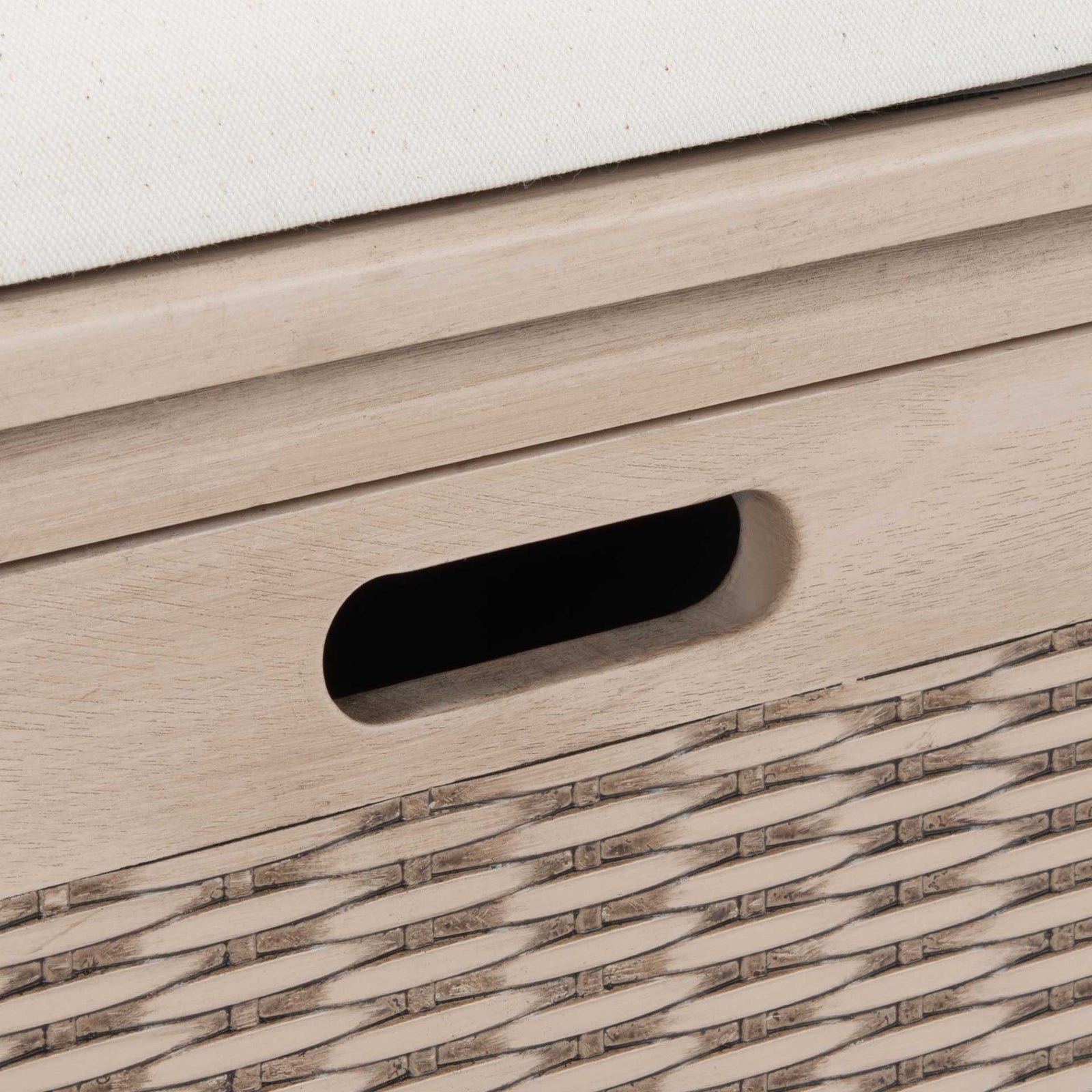 Lali 2 Drawer/Cushion Storage Bench Sand