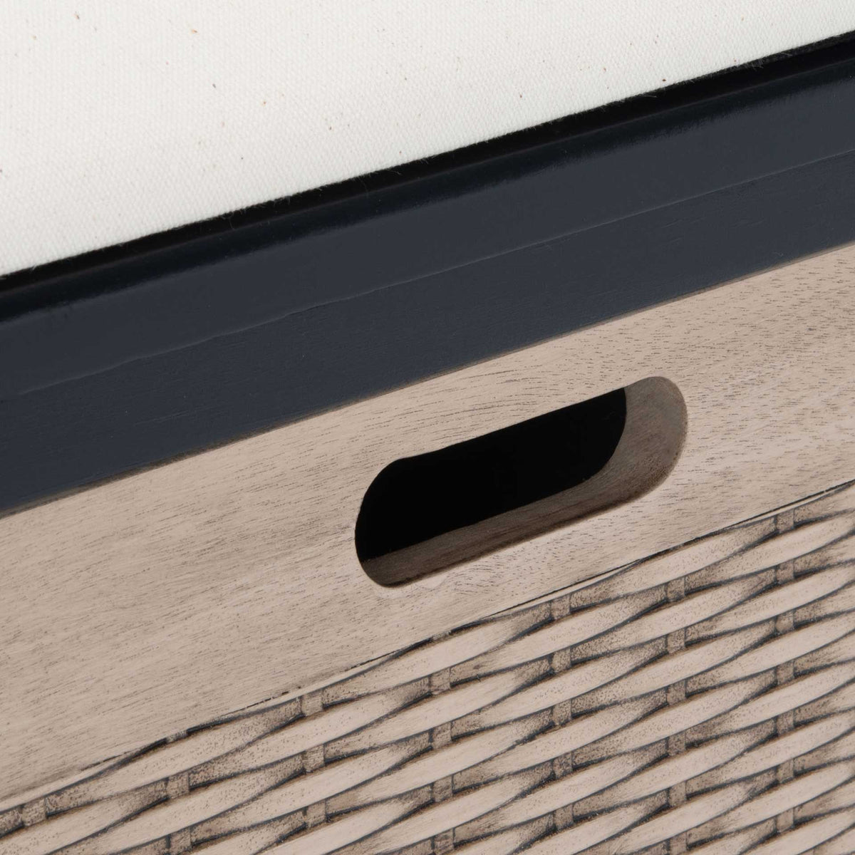 Lali 3 Drawer/Cushion Storage Bench Black