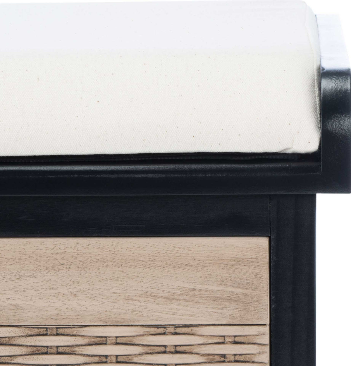 Lali 3 Drawer/Cushion Storage Bench Black