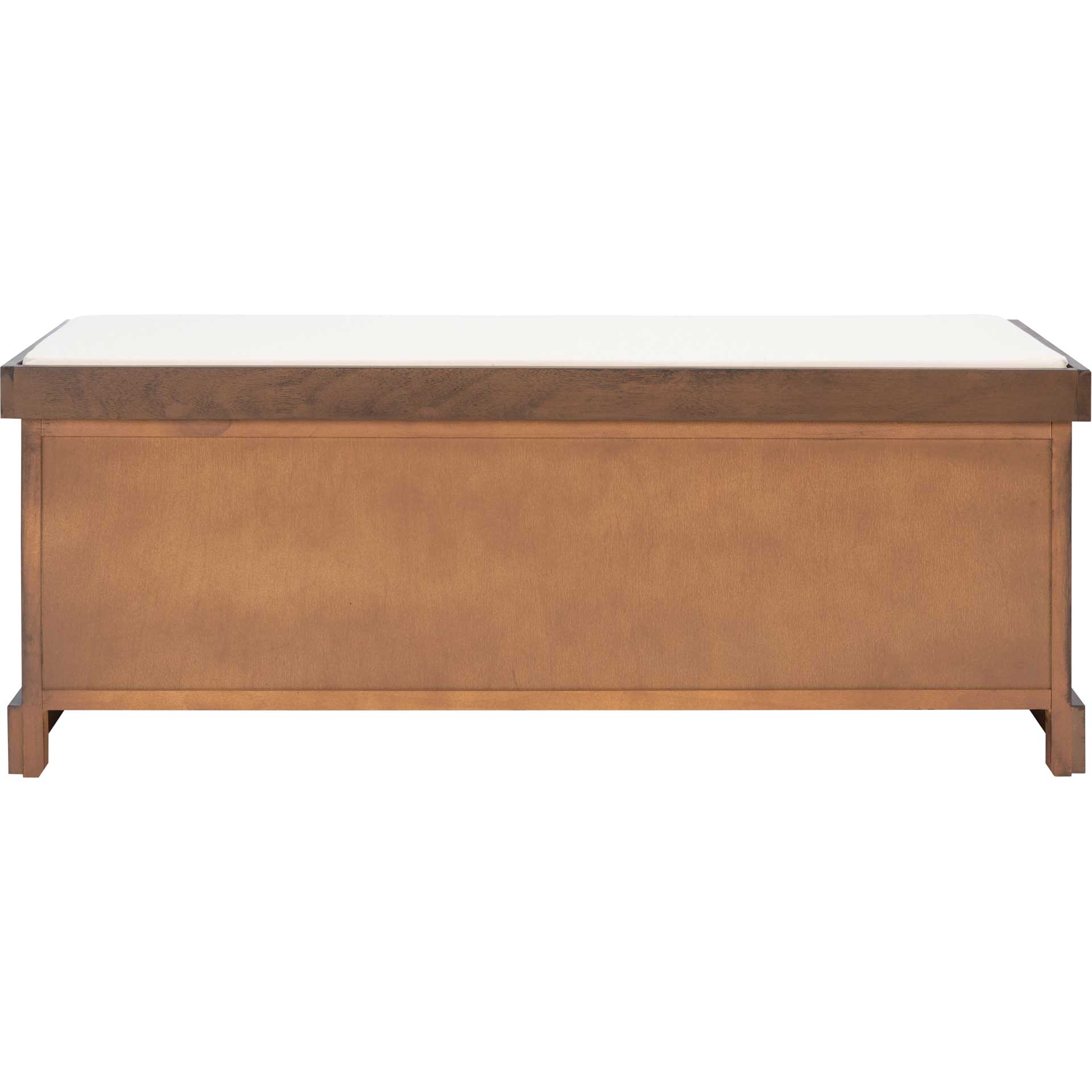 Lali 3 Drawer/Cushion Storage Bench Brown