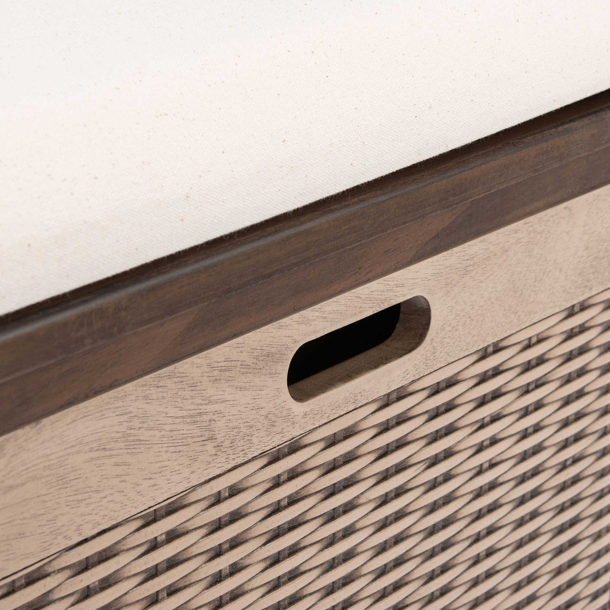 Lali 3 Drawer/Cushion Storage Bench Brown