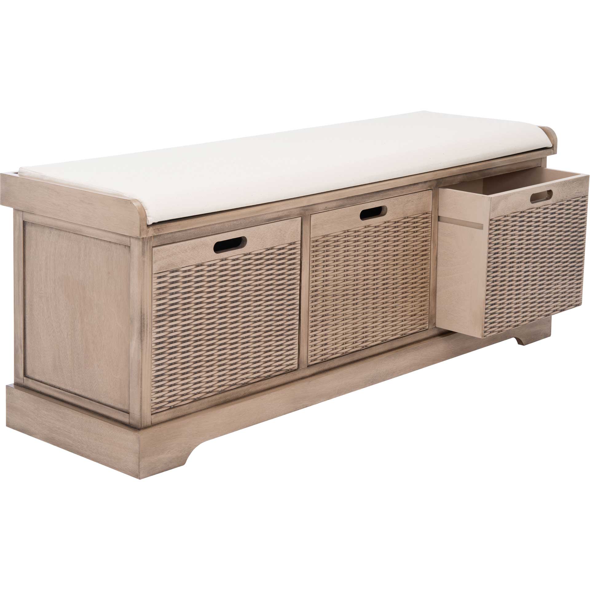 Lali 3 Drawer/Cushion Storage Bench Sand