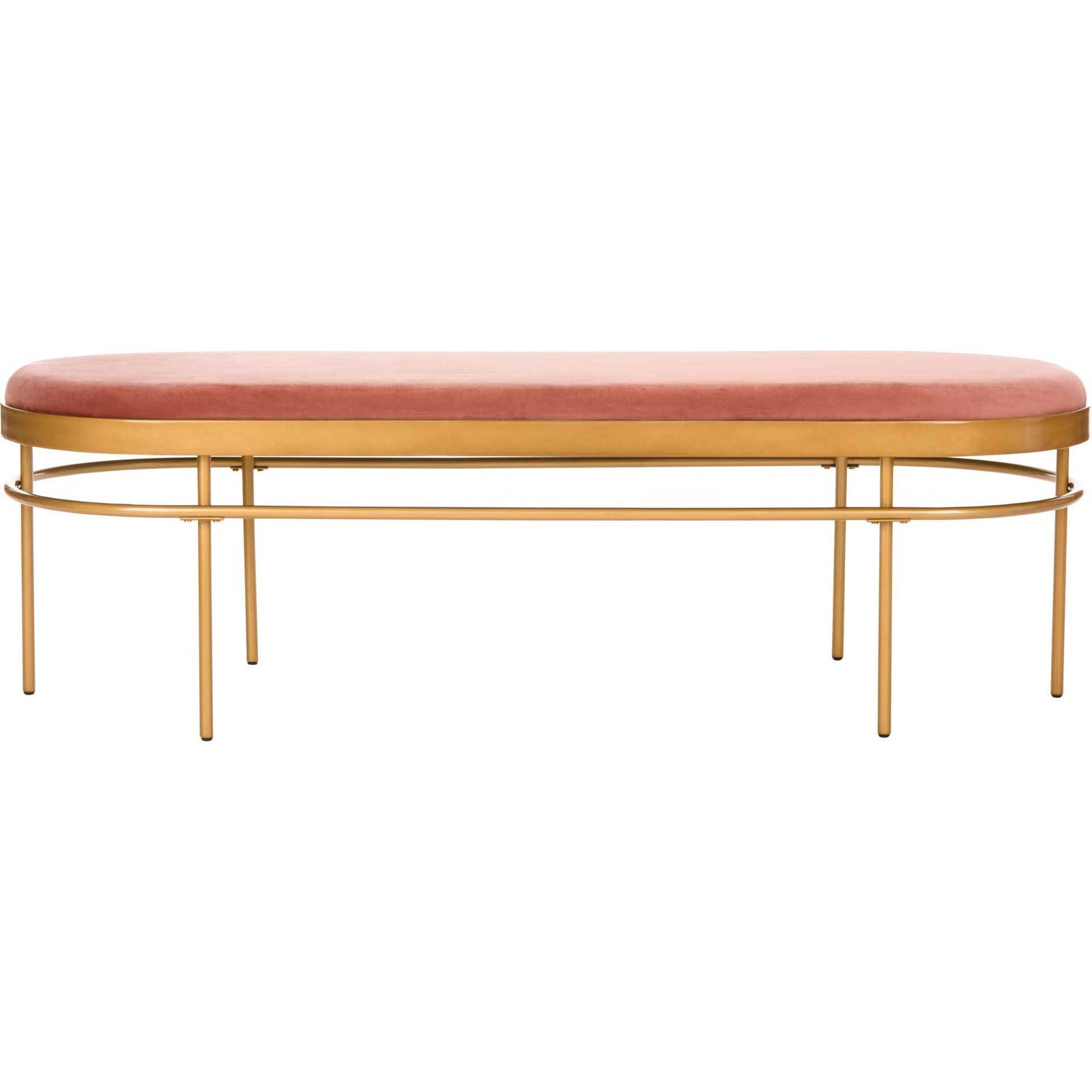 Sylas Oval Bench Dusty Rose/Gold