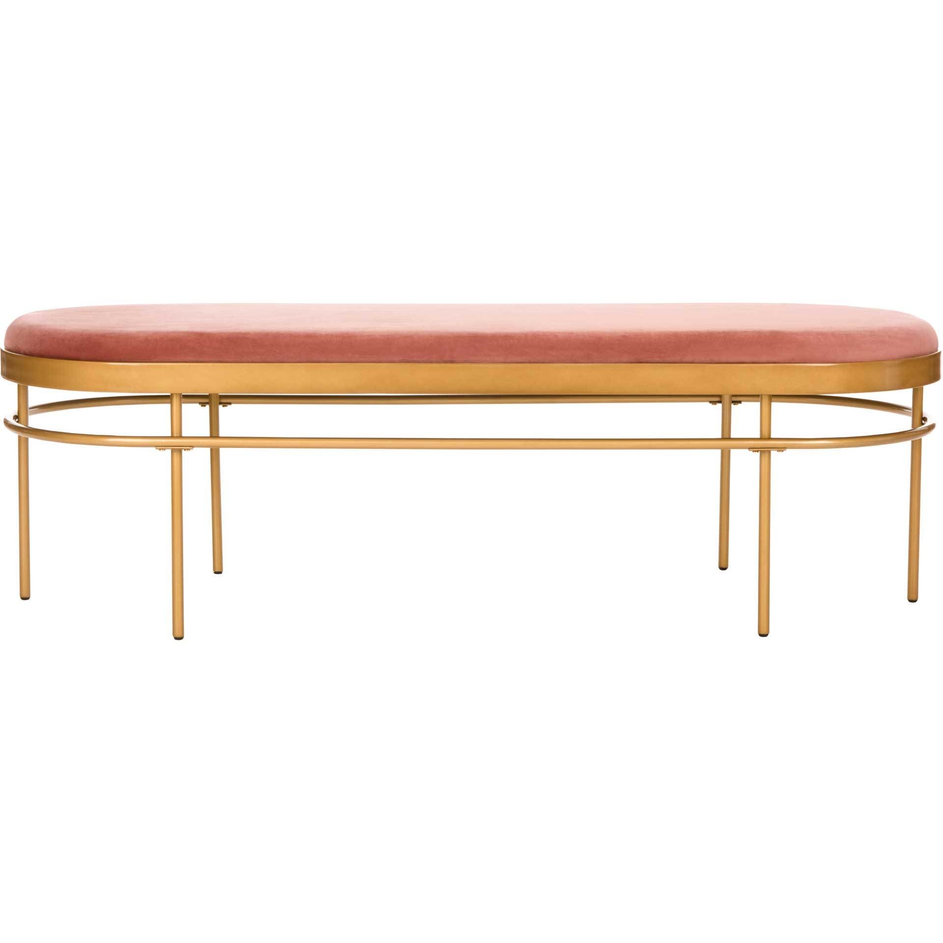 Sylas Oval Bench Dusty Rose/Gold