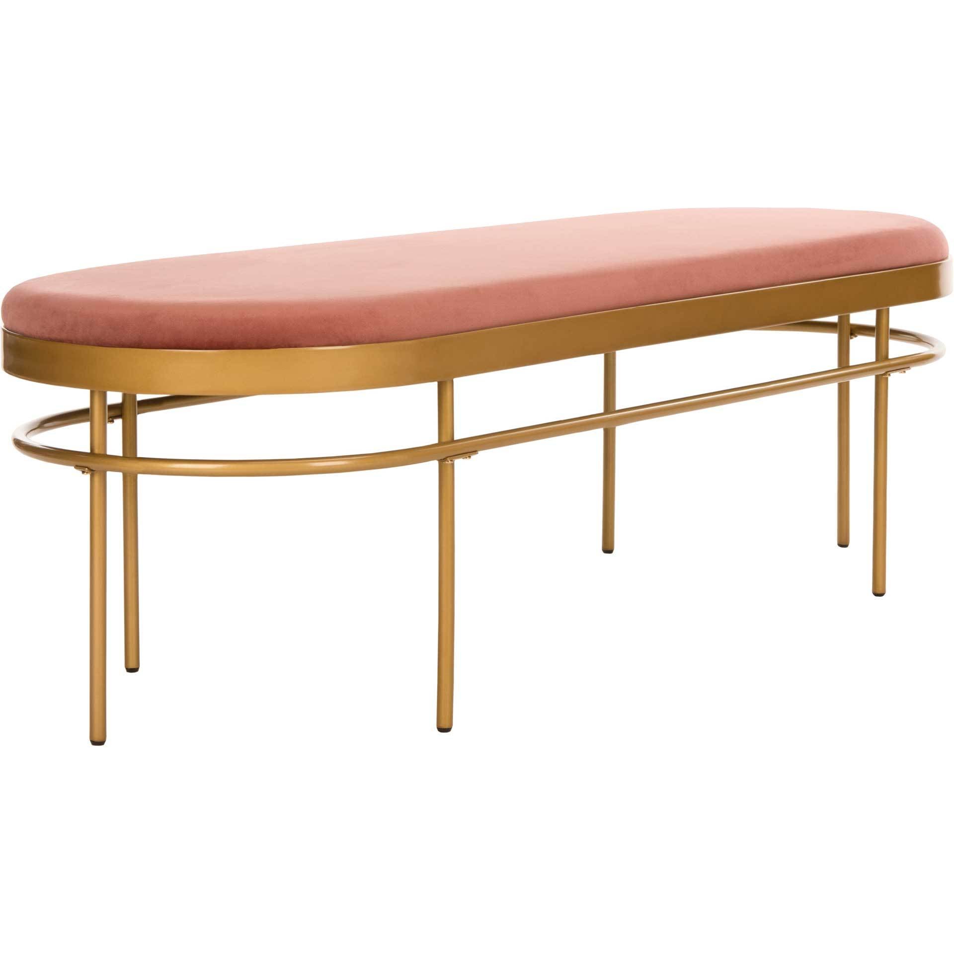 Sylas Oval Bench Dusty Rose/Gold