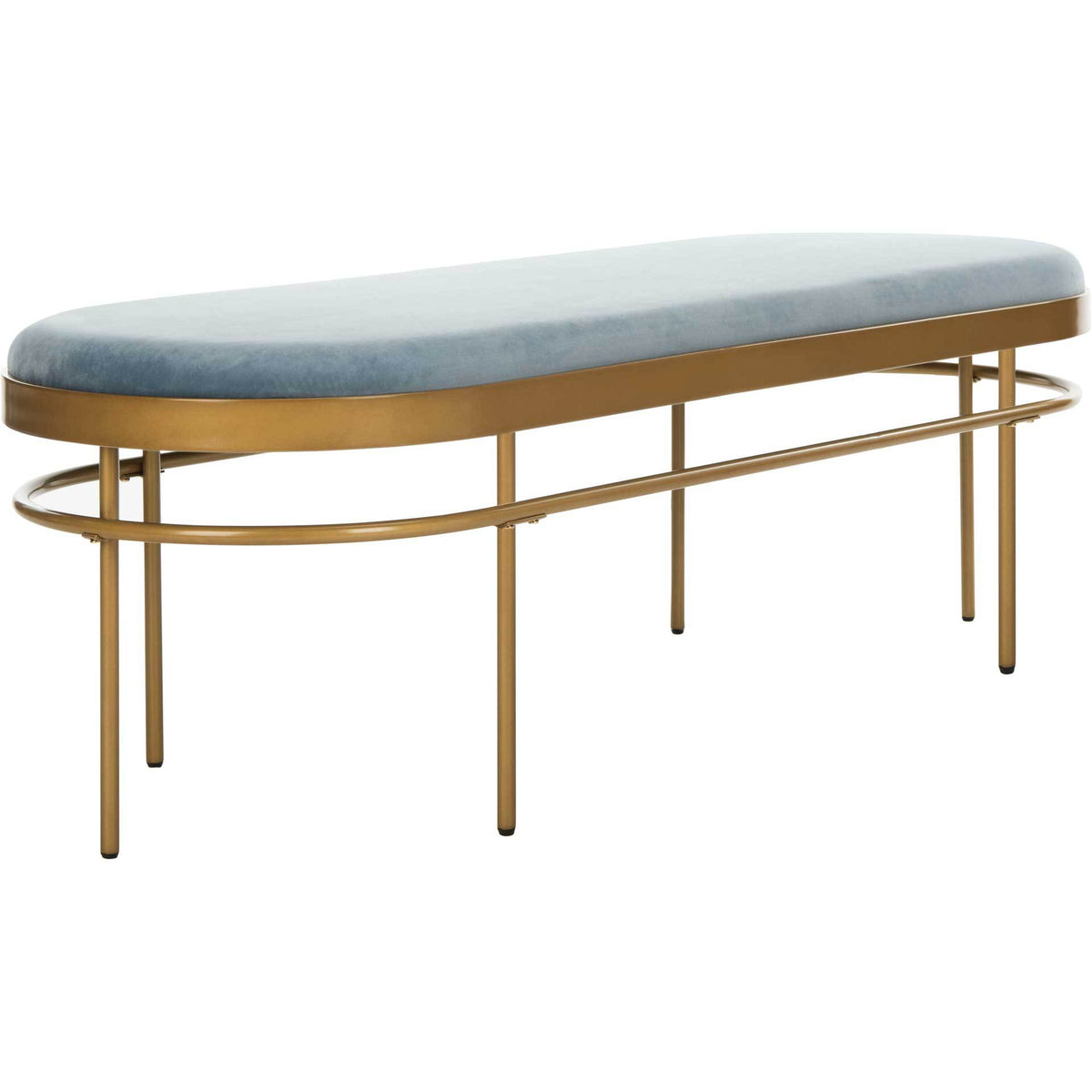 Sylas Oval Bench Slate Blue/Gold