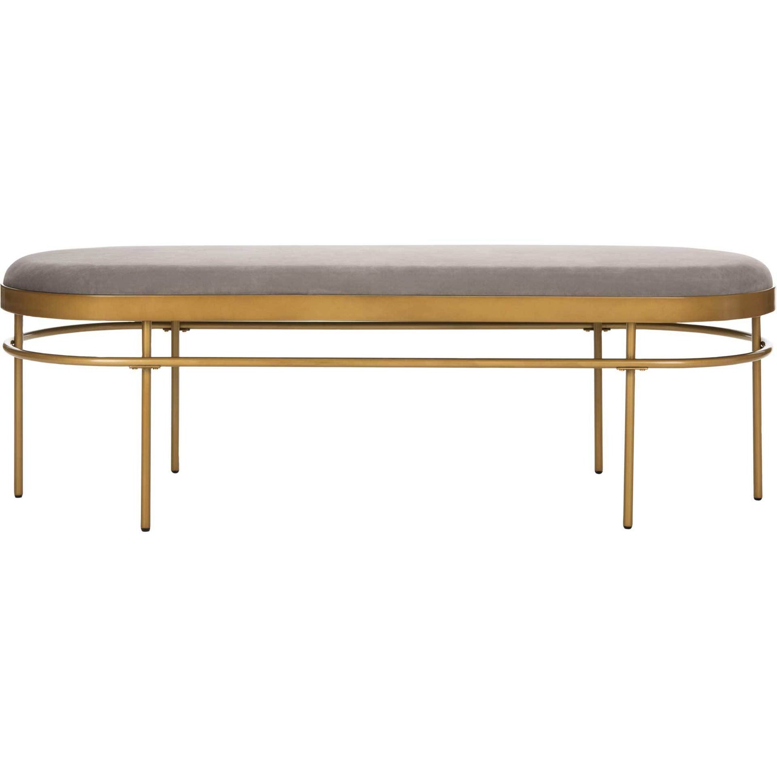 Sylas Oval Bench Gray/Gold