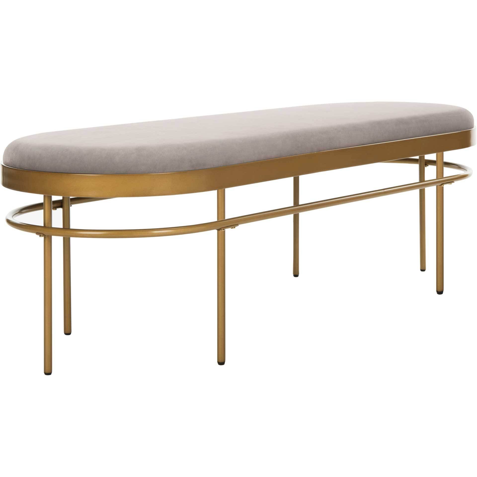 Sylas Oval Bench Gray/Gold