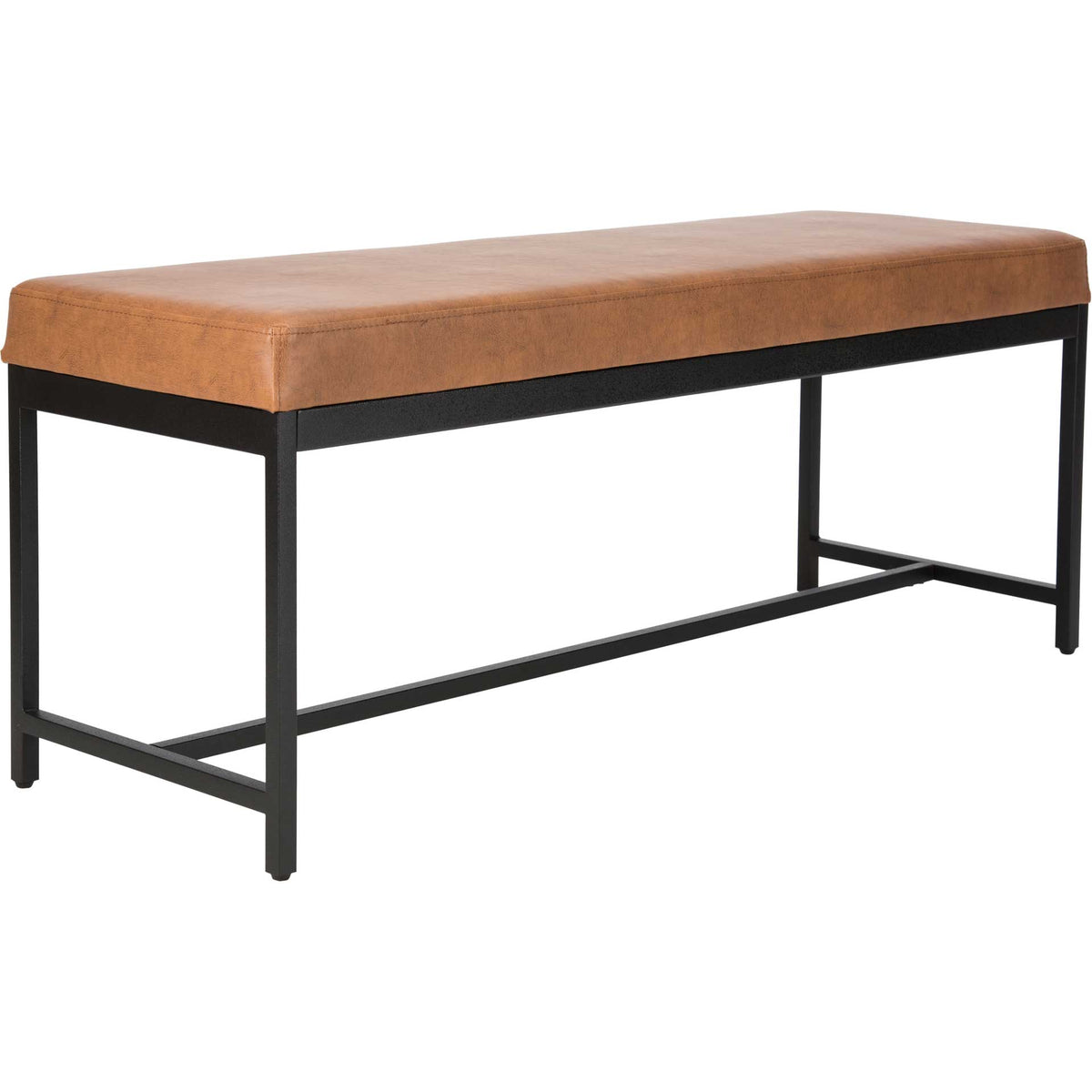 Chamonix Faux Leather Bench Brown