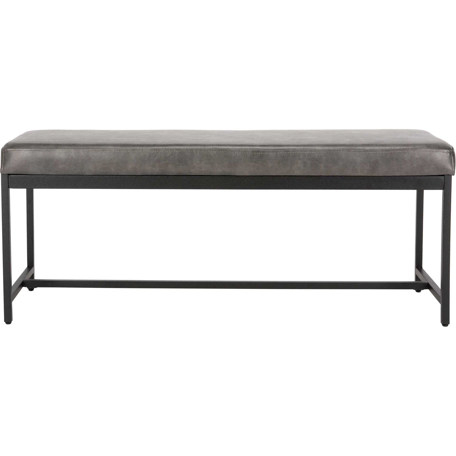 Chamonix Faux Leather Bench Gray