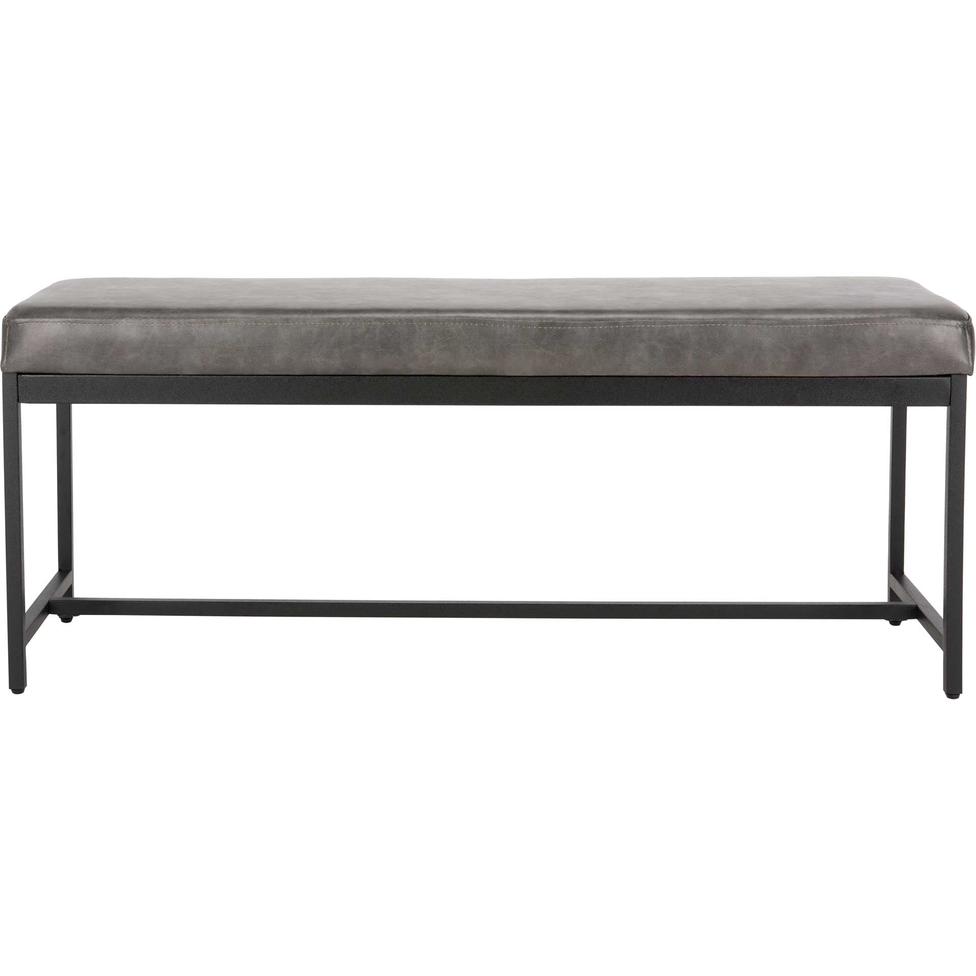 Chamonix Faux Leather Bench Gray