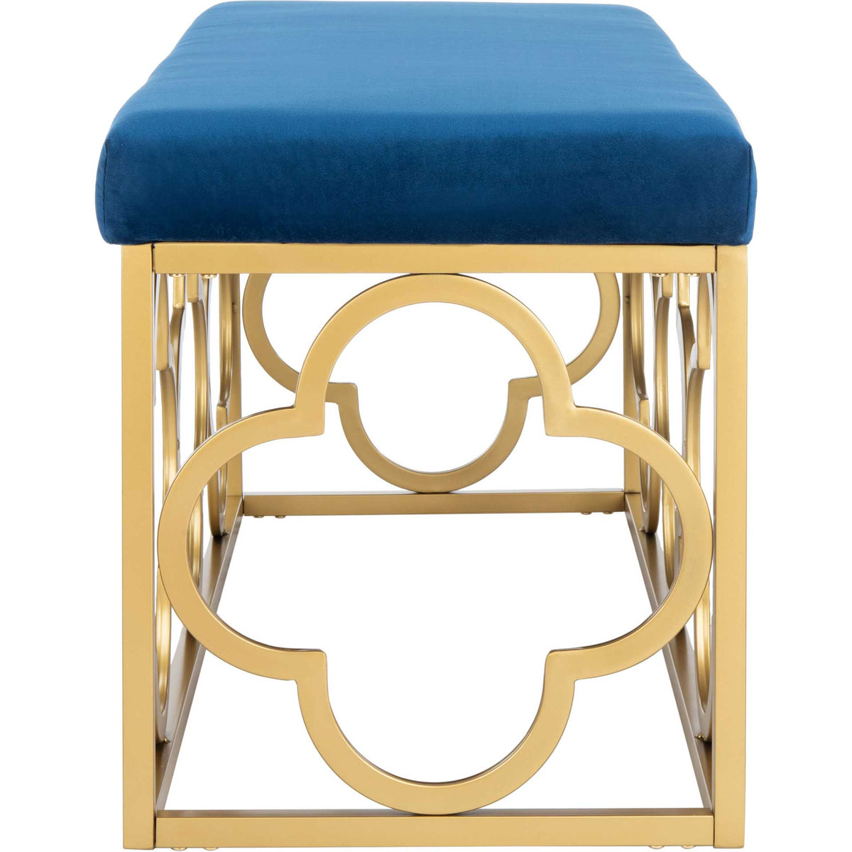 Florence Rectangle Bench Navy/Gold