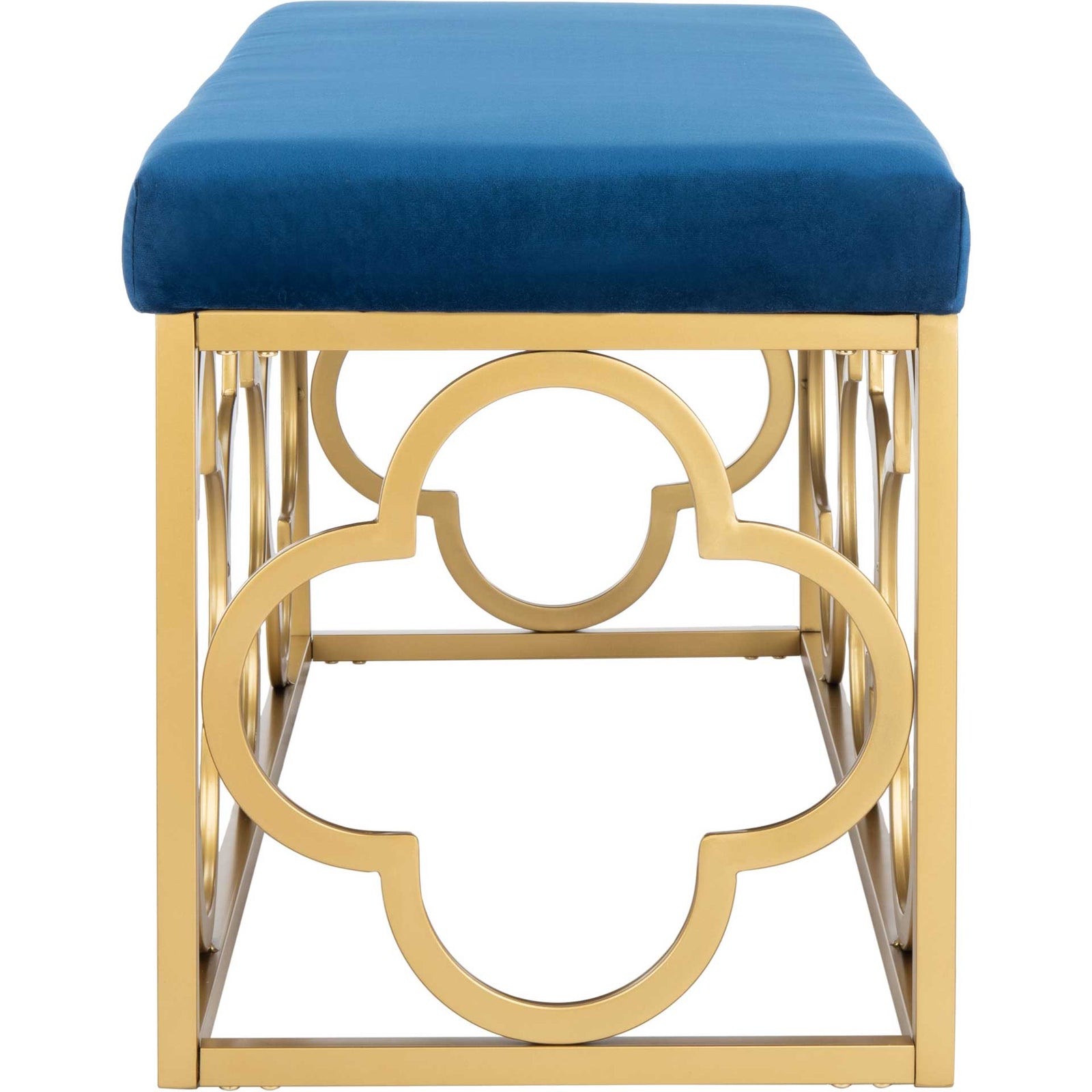 Florence Rectangle Bench Navy/Gold