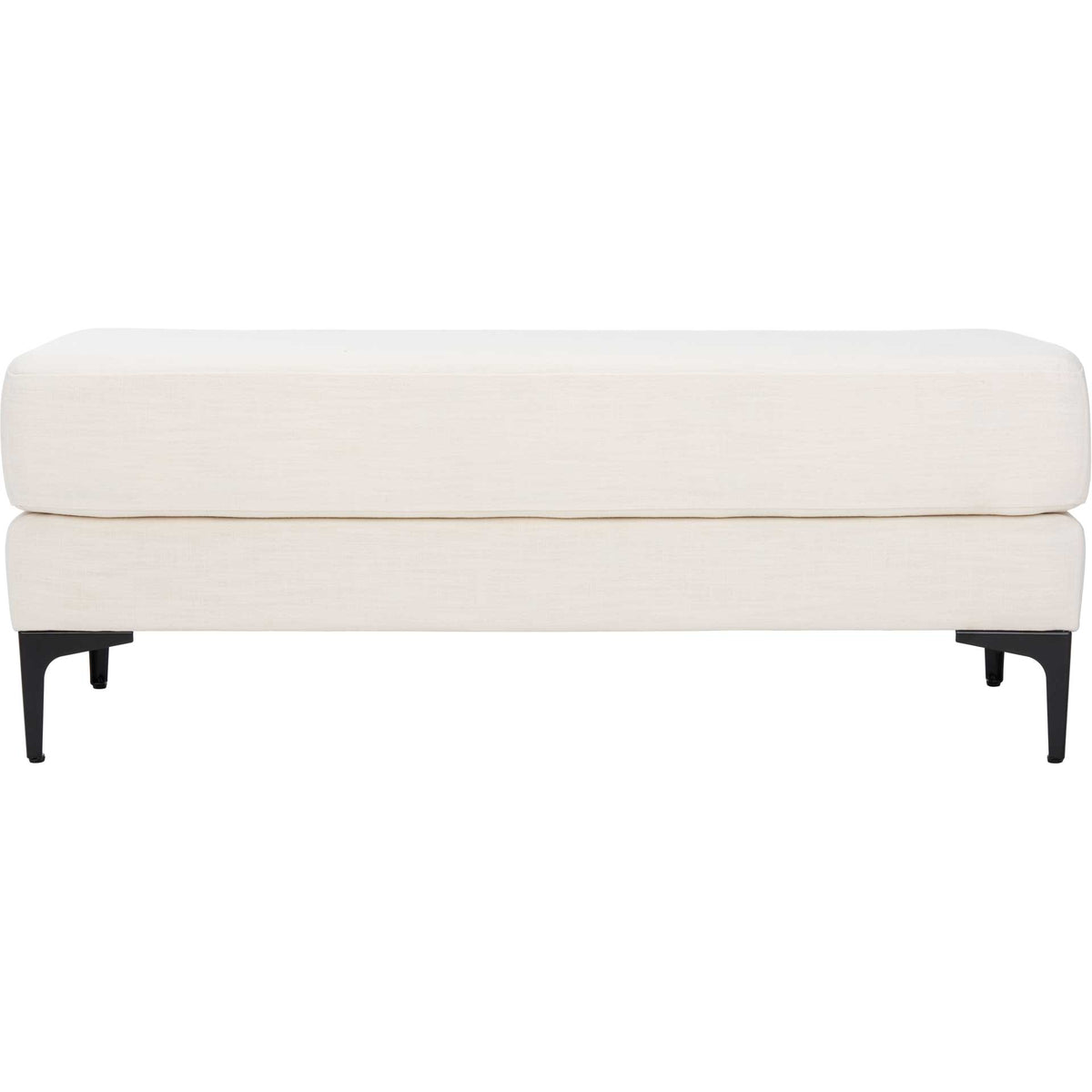 Elaine Rectangular Bench Creme/Black