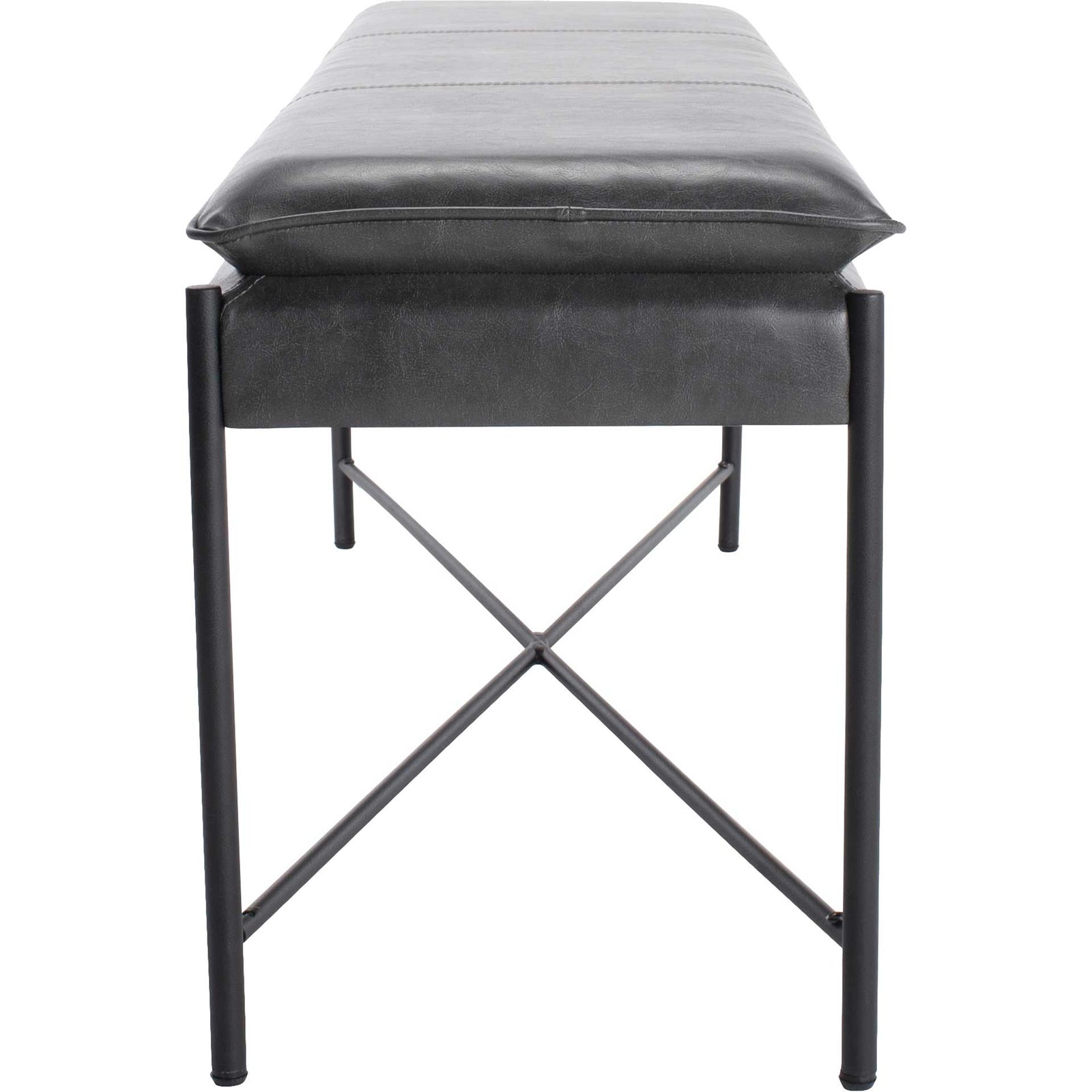 Kamari Cushioned X Bench Gray/Black