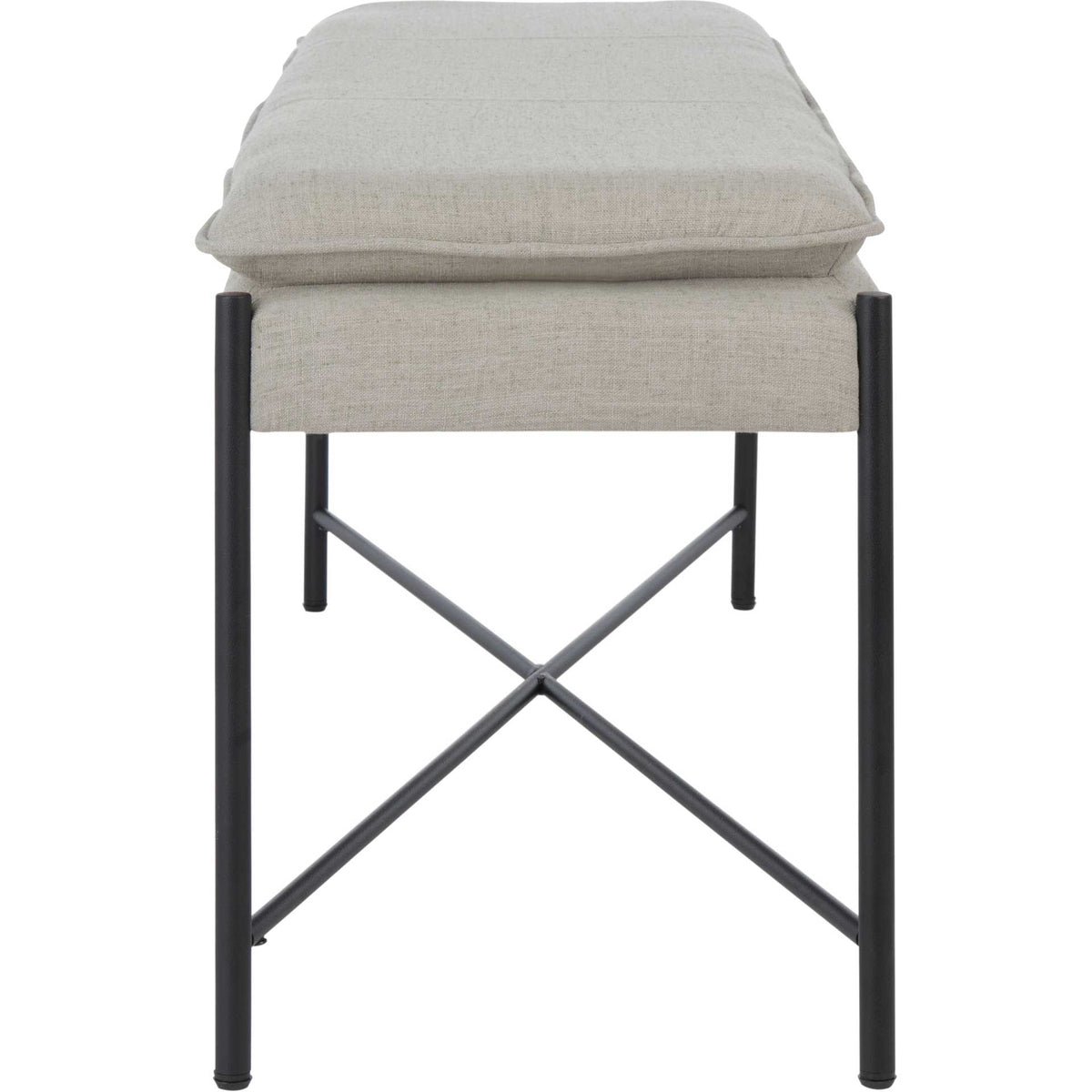 Kamari Cushioned X Bench Light Gray/Black
