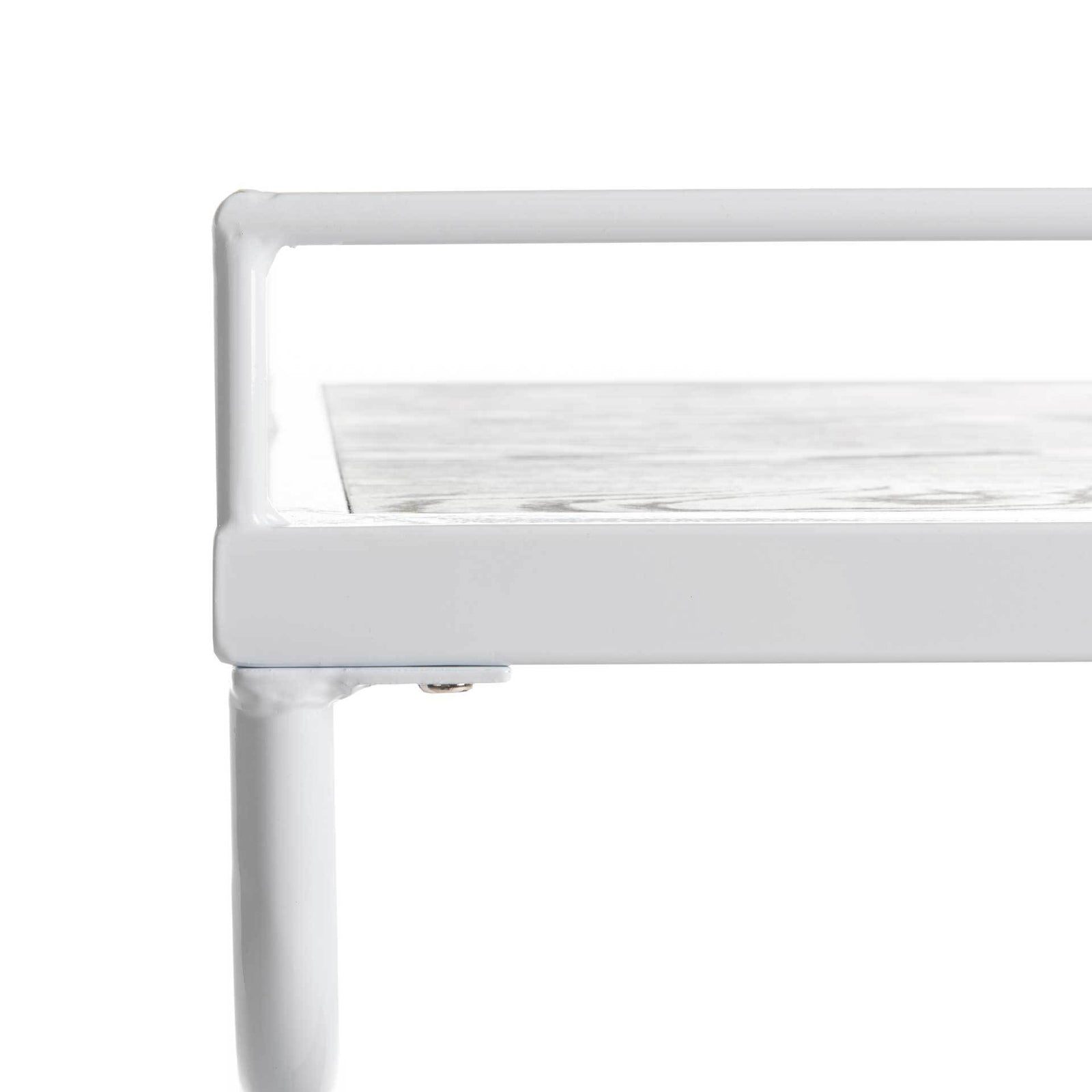 Damari 2 Tier Rectangle Bar Cart Rustic Oak/White