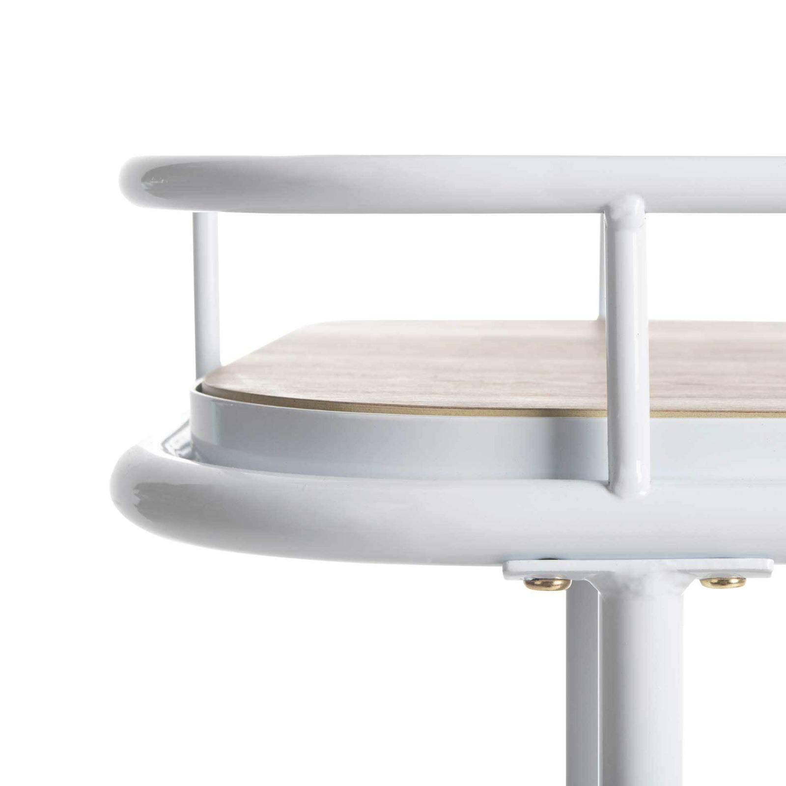 Gabriela 2 Tier Rectangle Bar Cart Rustic Oak/White