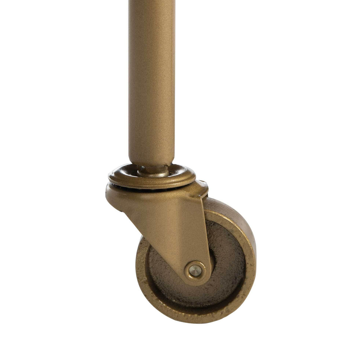 Gabriela 2 Tier Rectangle Bar Cart Rustic Oak/Gold