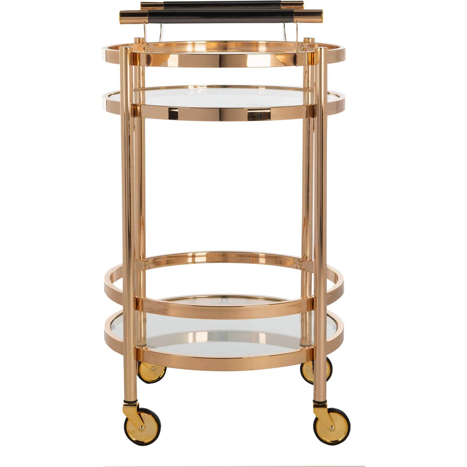 Simon 2 Tier Round Bar Cart Gold