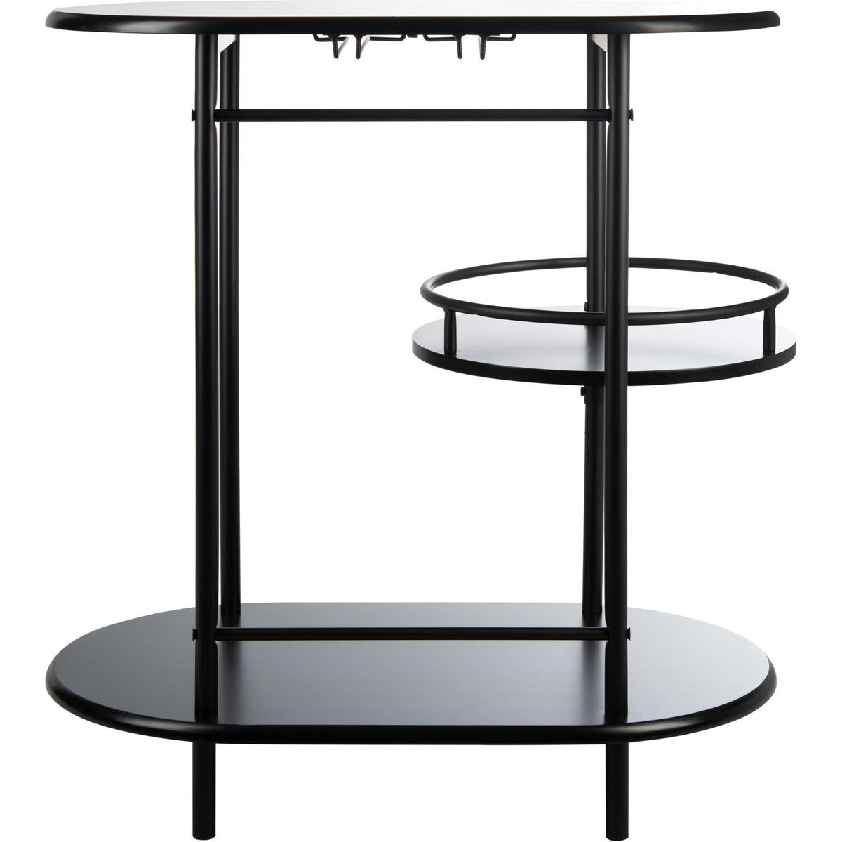 Ivan 3 Tier Swivel Bar Table Matte Black