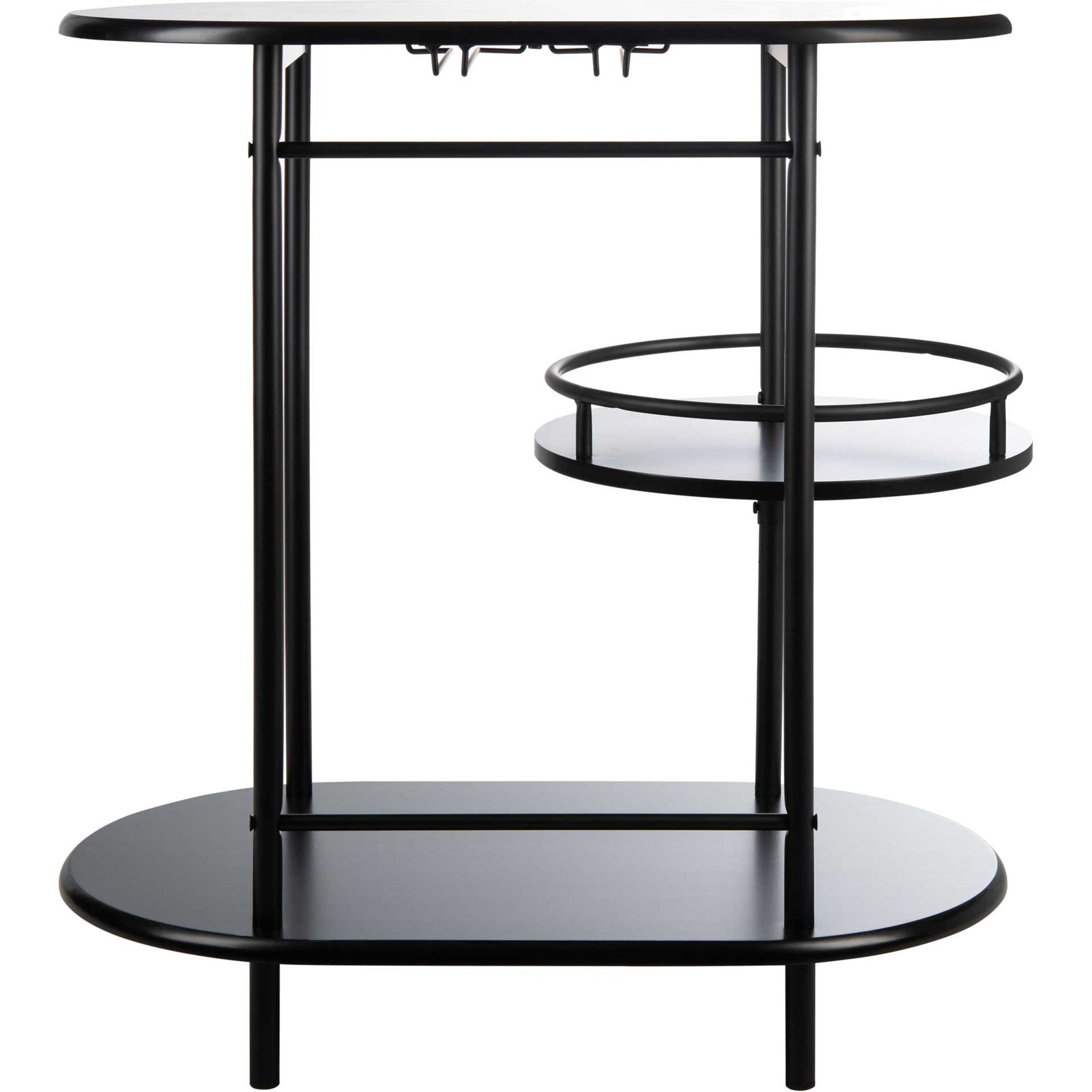 Ivan 3 Tier Swivel Bar Table Matte Black